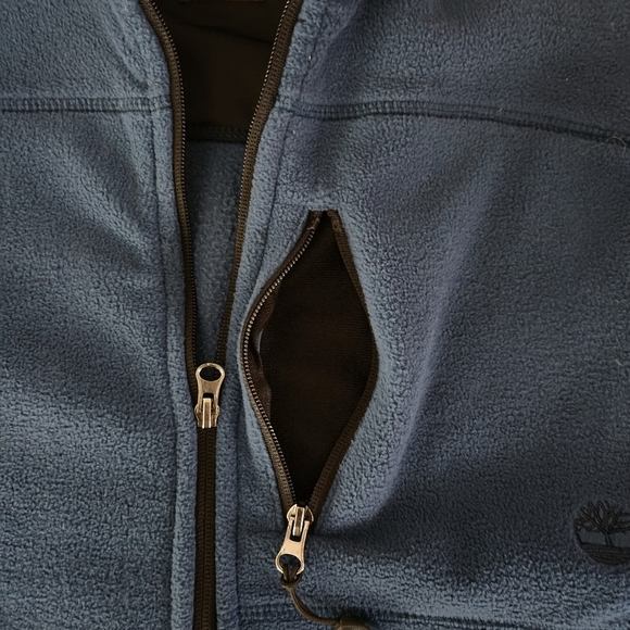 TIMBERLAND fleece jacket sweater blue for men small full zip - Picture 5 of 12